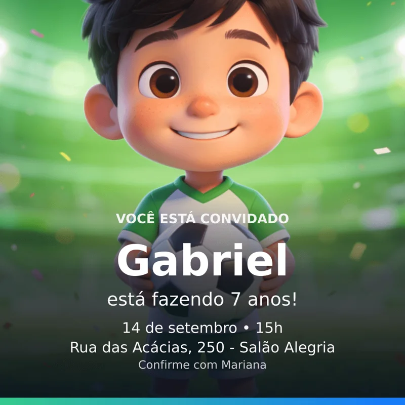 Kit Festa Mágica — exemplo gerado no Lumageni